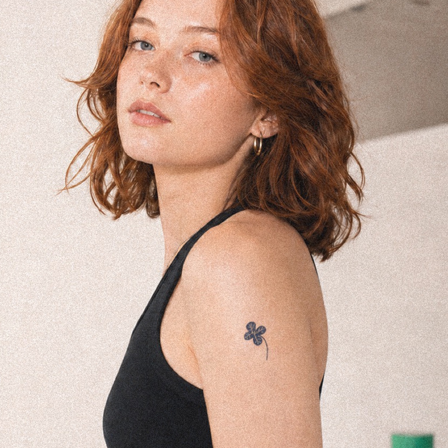 Volcano temporary tattoo on skin