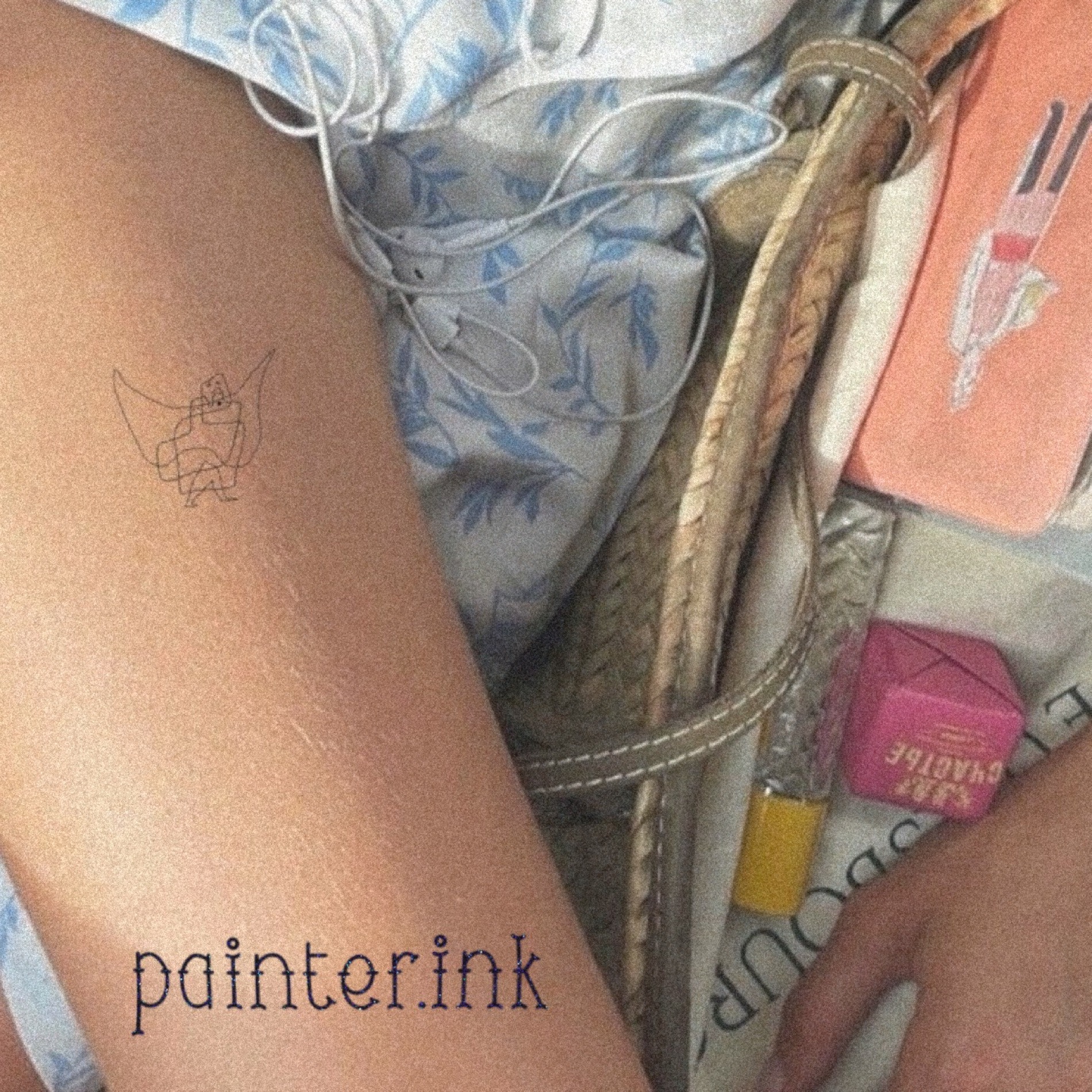 Angel's Care temporary tattoo on skin