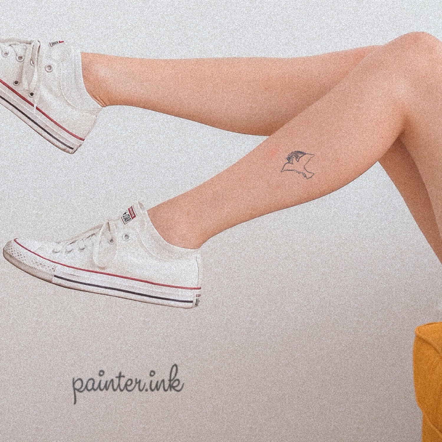 Peace Dove temporary tattoo on skin