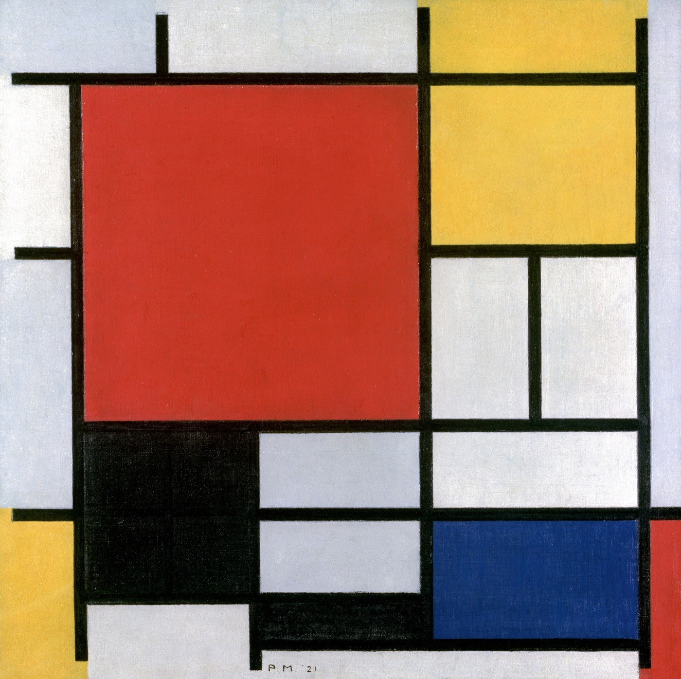 Composition with Red, Yellow, Blue, and Black source artwork