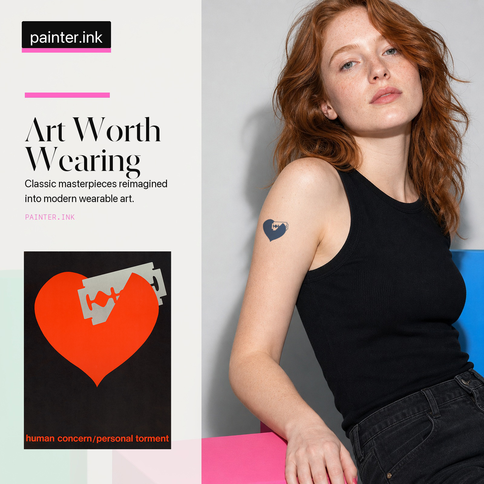 Art Worth Wearing temporary tattoo campaign visual