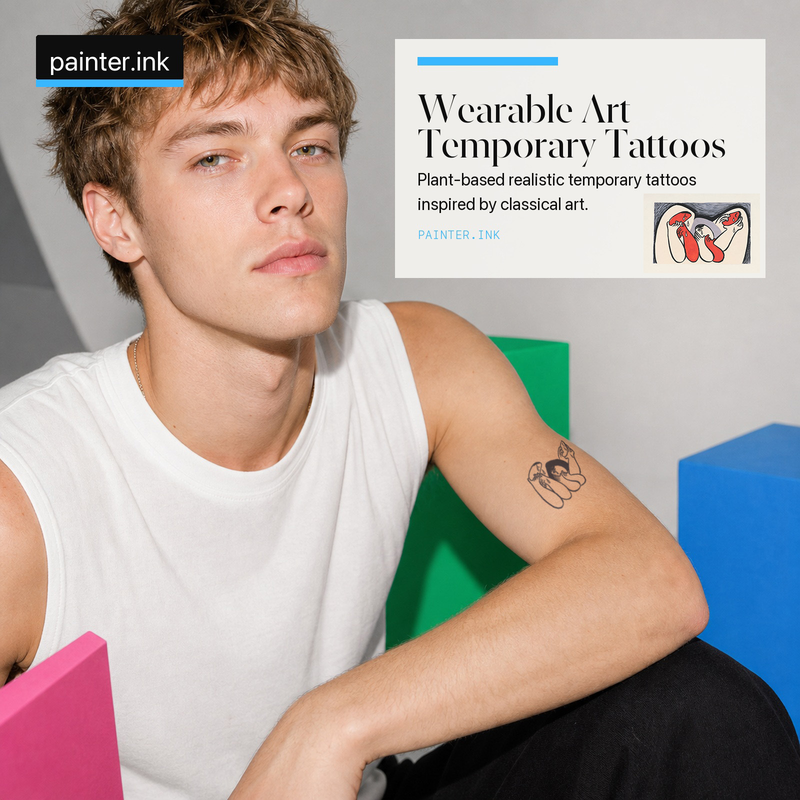 Wearable Art Temporary Tattoos campaign visual