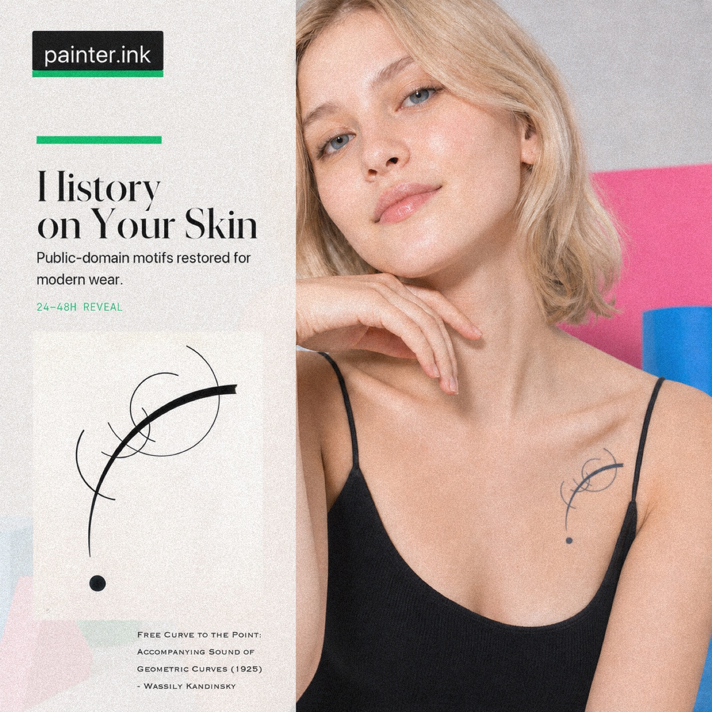 History on Your Skin temporary tattoo campaign visual