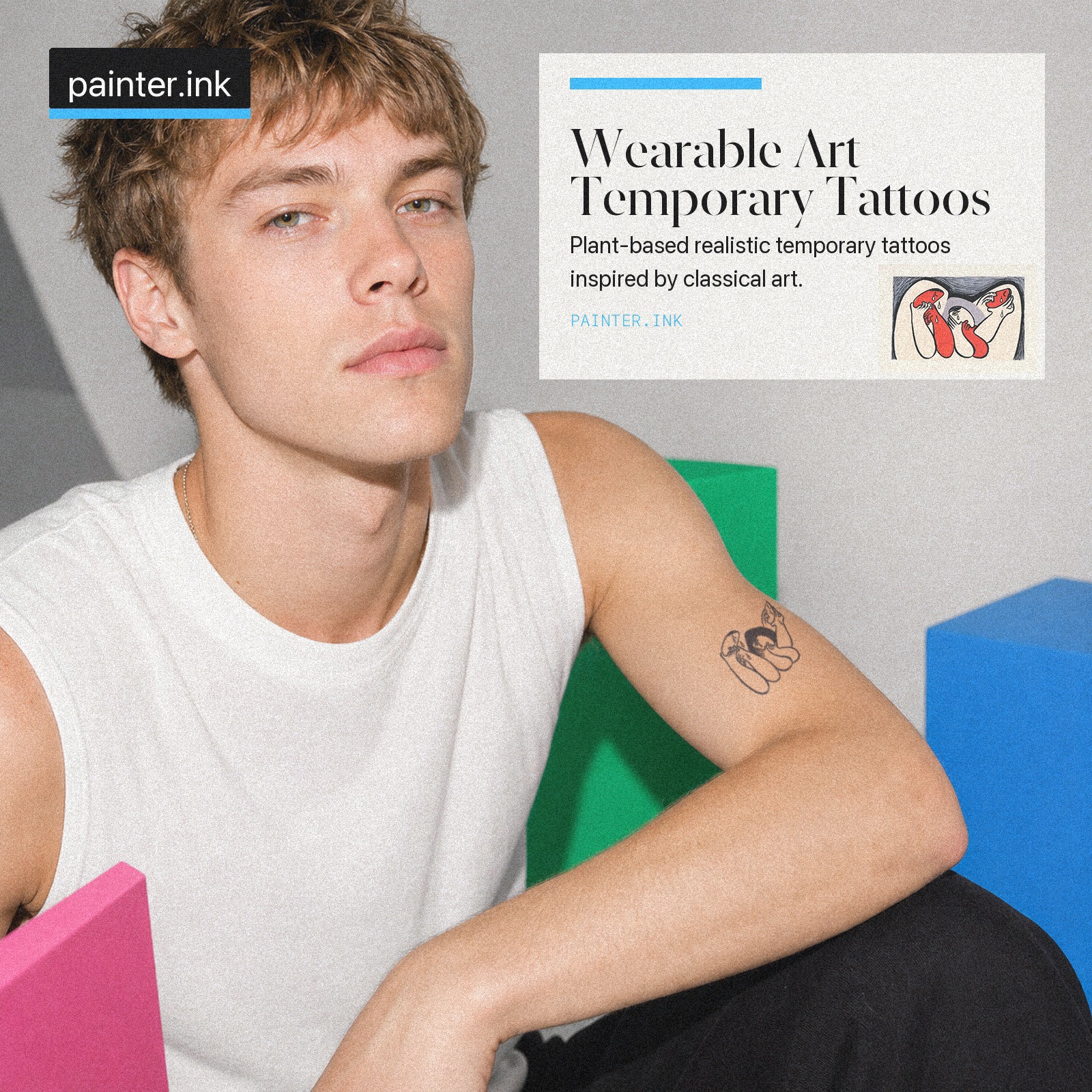 Wearable Art Temporary Tattoos campaign visual